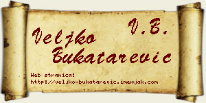 Veljko Bukatarević vizit kartica